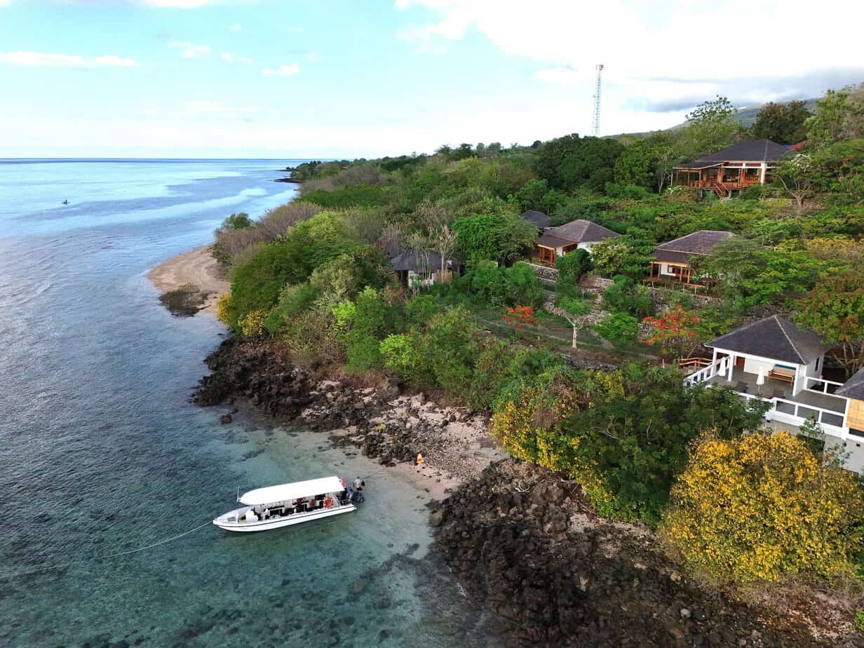 Alor Underwater Video Workshop 2026 With Jacob Guy 1 Alor Tanapi Dive Resort drone view